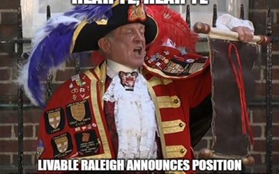 Livable Raleigh’s Statement on City Council Terms, Compensation and Districts