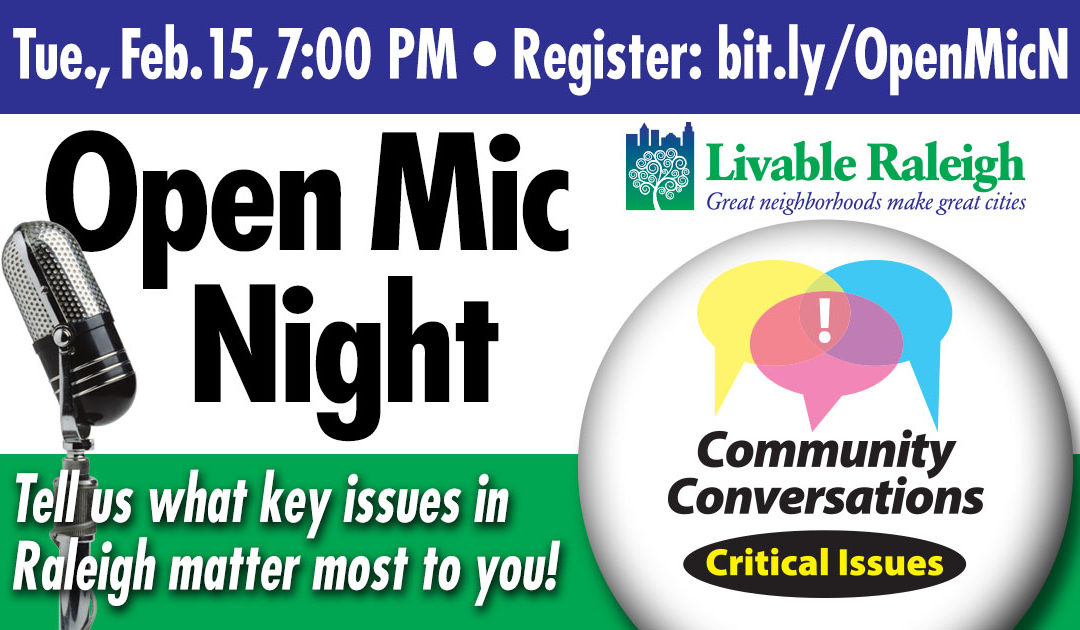 Open Mic Night – Our First Community Conversation of 2022