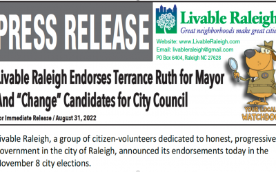 Livable Raleigh announces City Council Endorsements
