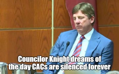 Councilor Knight on CACs, They are Inappropriate!