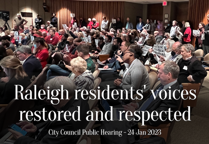 Raleigh residents find renewed respect at City Council