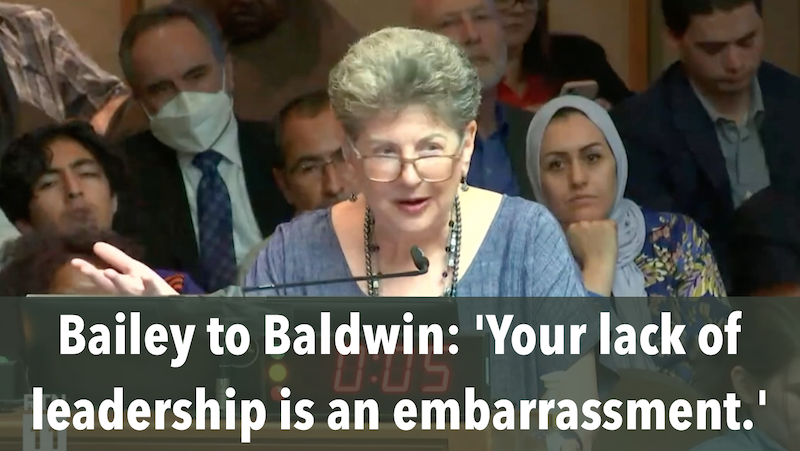 Bailey to Baldwin: “Your lack of leadership is an embarrassment.”
