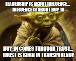 Leadership, Trust & Transparency