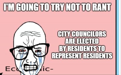 City Councilors are elected by residents to represent residents