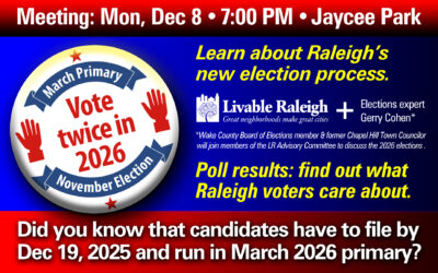 When and How does Raleigh Vote?