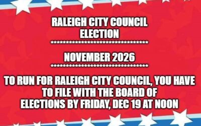 Time to File for City Council Election is   N O W !!!