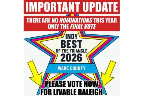 Important Update INDY Best of Wake County. The FINAL VOTE is NOW!